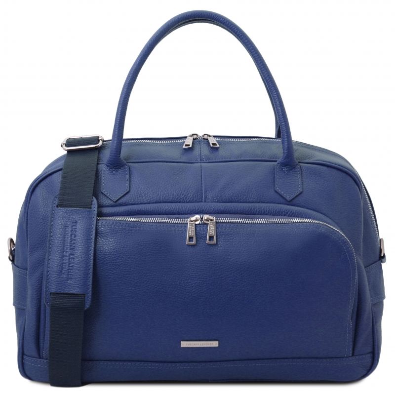 TL Voyager Reisetasche Leder Blau TL Voyager Reisetasche Leder Blau