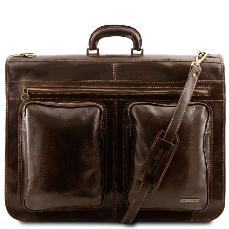 Leder Kleidersack Tahiti dunkelbraun Leder Kleidersack Tahiti dunkelbraun
