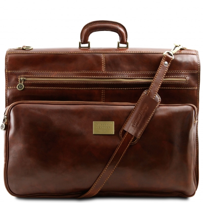 Leder Kleidersack Papeete Braun Leder Kleidersack Papeete Braun