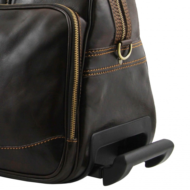 Leder Reisetrolley Reisetasche Bora Bora klein Detail Leder Reisetrolley Reisetasche Bora Bora klein Detail