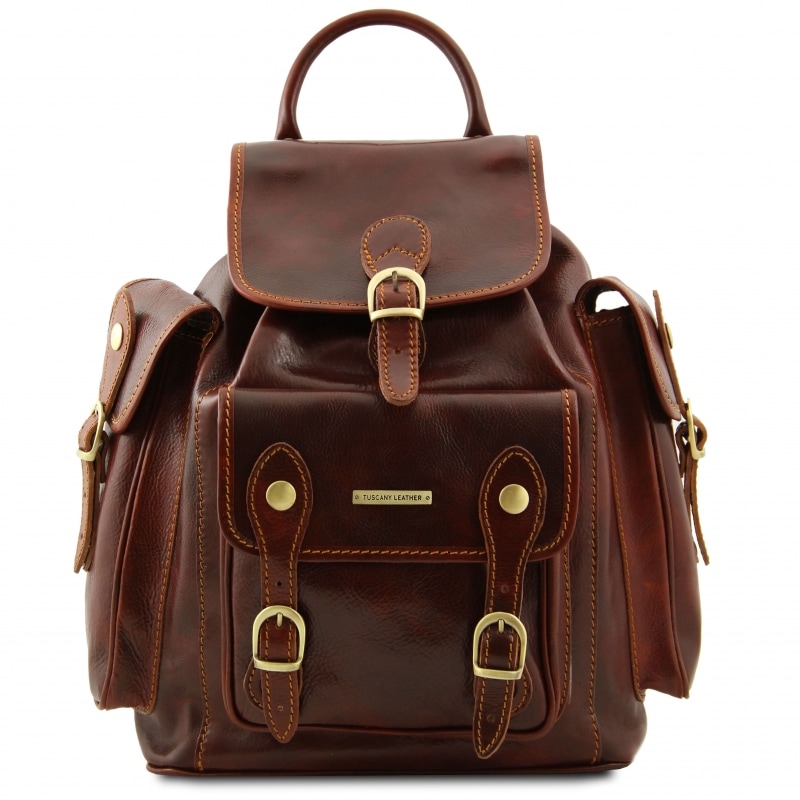 Leder Rucksack Pechino braun Leder Rucksack Pechino braun