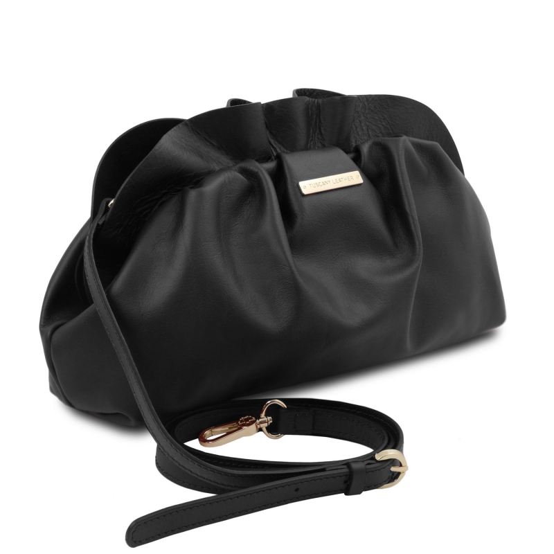 Tuscany-Leather_Leder-Clutch Schwarz Seitenansicht Tuscany-Leather_Leder-Clutch Schwarz Seitenansicht