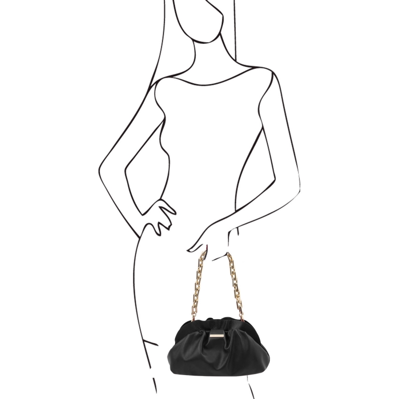 Tuscany-Leather_Leder-Clutch Schwarz Outfit Tuscany-Leather_Leder-Clutch Schwarz Outfit