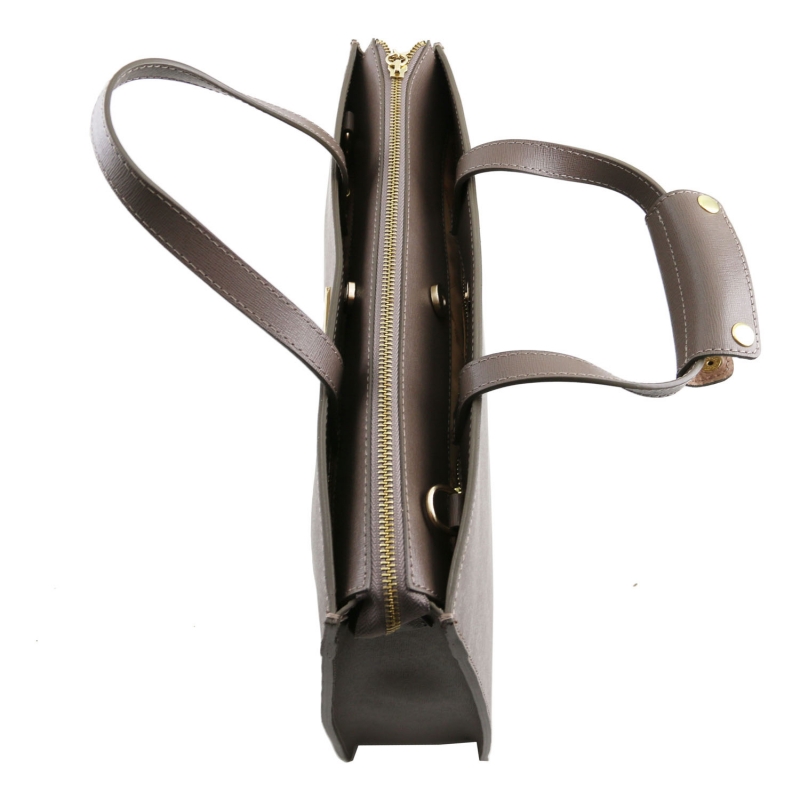Saffiano-Leder Aktentasche Palermo Detail Saffiano-Leder Aktentasche Palermo Detail