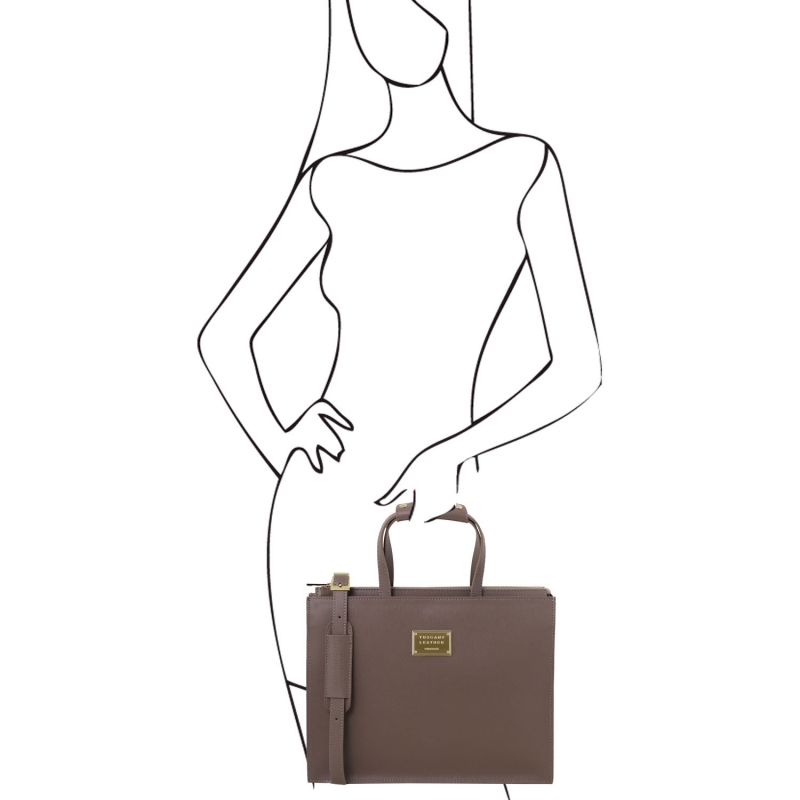 Saffiano-Leder Aktentasche Palermo Outfit Saffiano-Leder Aktentasche Palermo Outfit