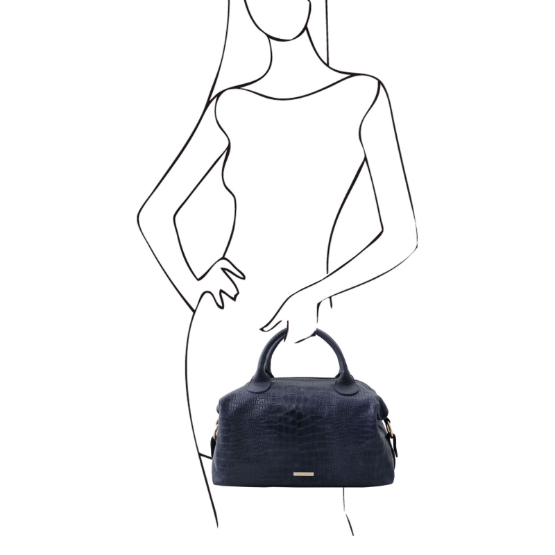 Handtasche Kroko-Prägung Outfit Handtasche Kroko-Prägung Outfit