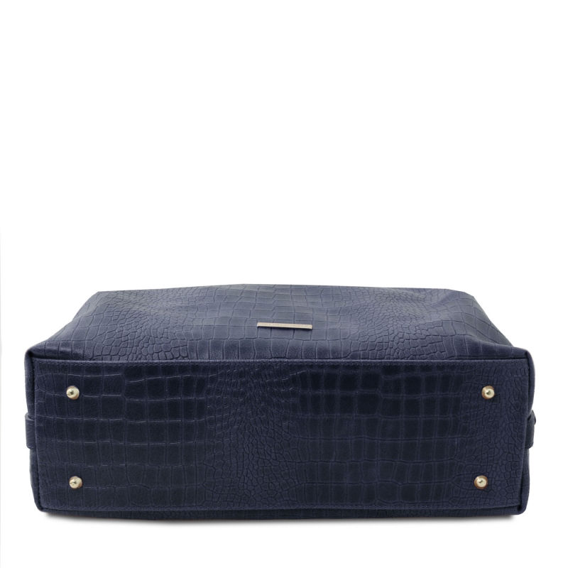 Handtasche Kroko-Prägung Boden Handtasche Kroko-Prägung Boden