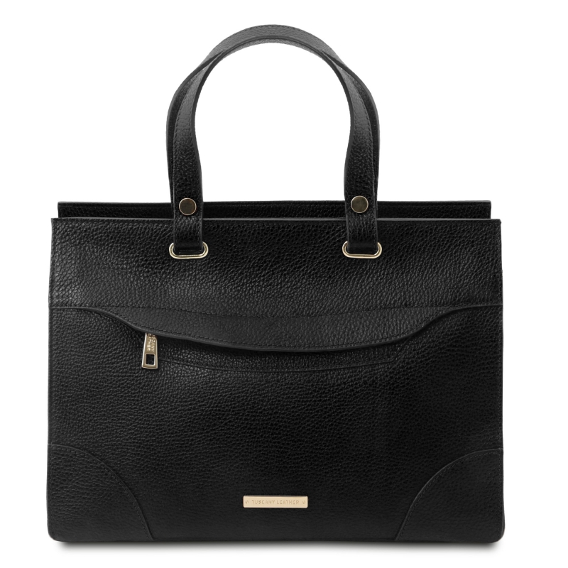 Handtasche aus Leder_schwarz_TL142079 Handtasche aus Leder_schwarz_TL142079