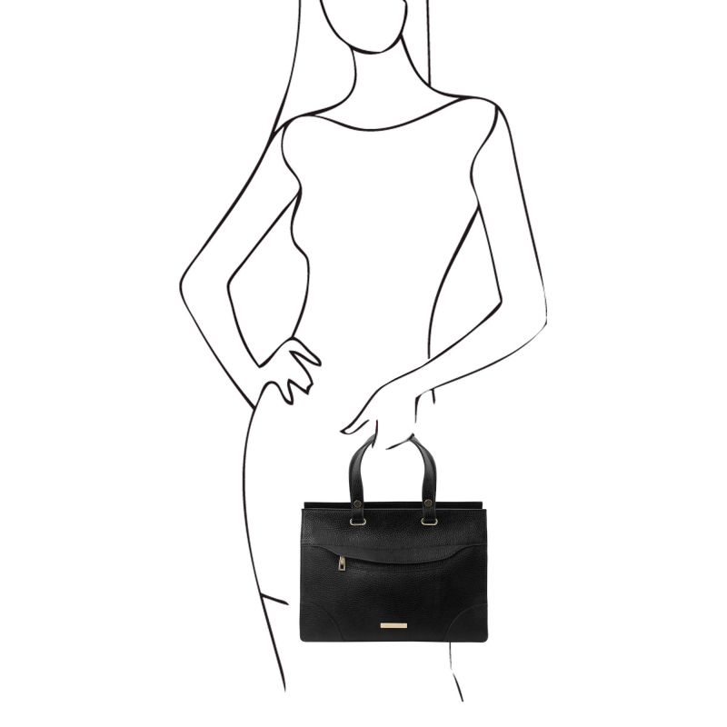 Handtasche aus Leder_schwarz-Outfit_TL142079 Handtasche aus Leder_schwarz-Outfit_TL142079