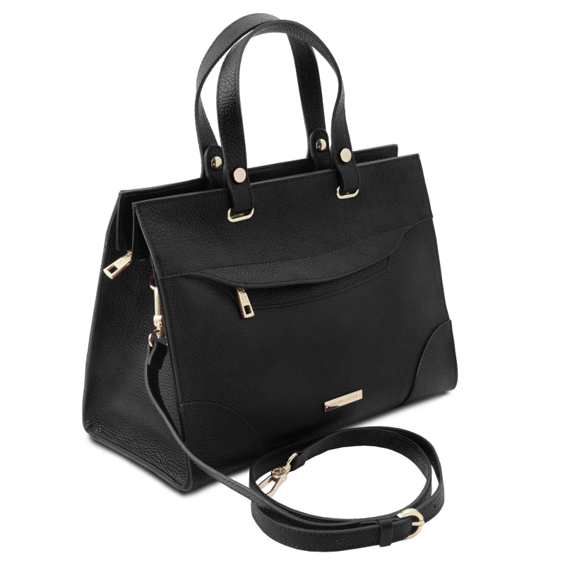 Handtasche aus Leder_schwarz-1_TL142079 Handtasche aus Leder_schwarz-1_TL142079