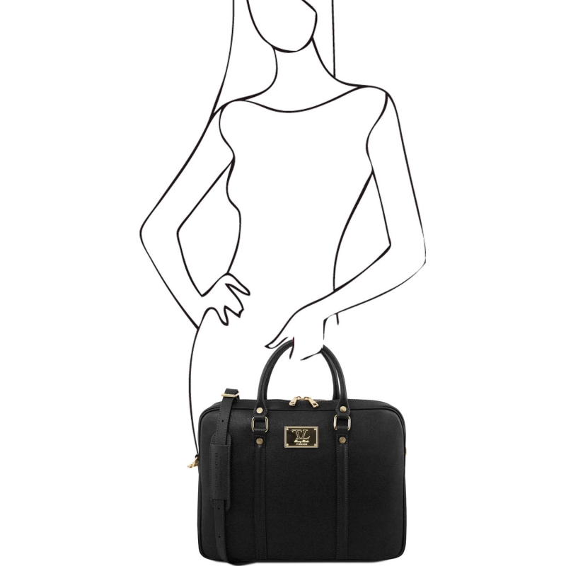 Saffiano-Leder Aktentasche Prato Outfit Saffiano-Leder Aktentasche Prato Outfit