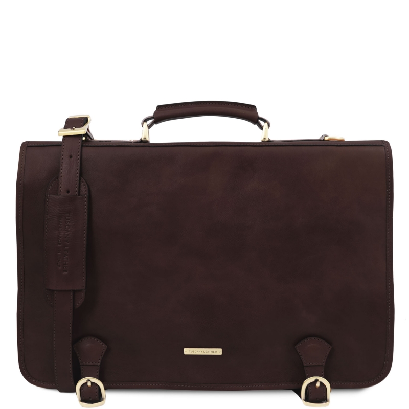 Leder Aktentasche Ancona dunkelbraun Leder Aktentasche Ancona dunkelbraun