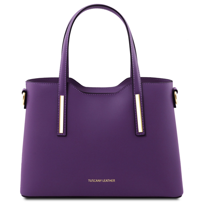 Leder-Handtasche Olimpia klein Purple Leder-Handtasche Olimpia klein Purple