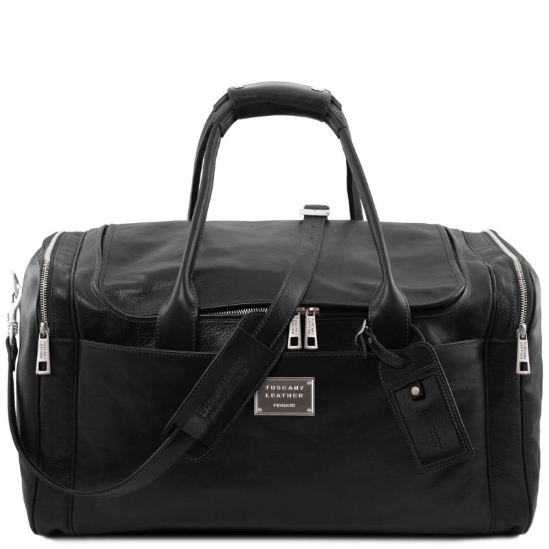 TL Voyager Leder-Reisetasche groß schwarz