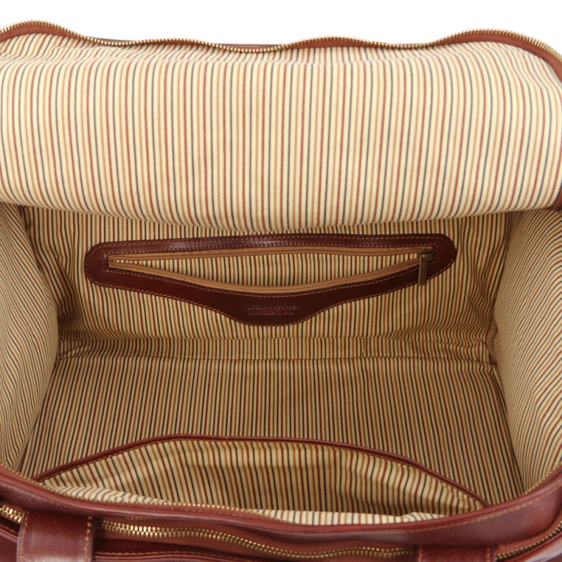 TL Voyager Leder-Reisetasche groß Interieur TL Voyager Leder-Reisetasche groß Interieur