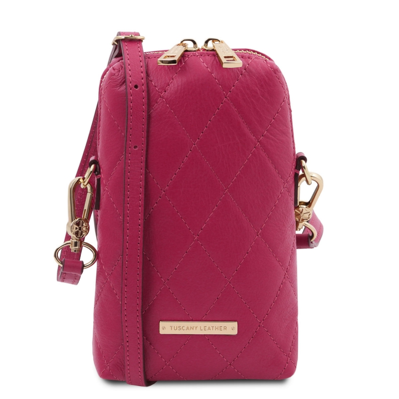 Tuscany Leather Mini-Tasche Steppdesign fuchsia Tuscany Leather Mini-Tasche Steppdesign fuchsia