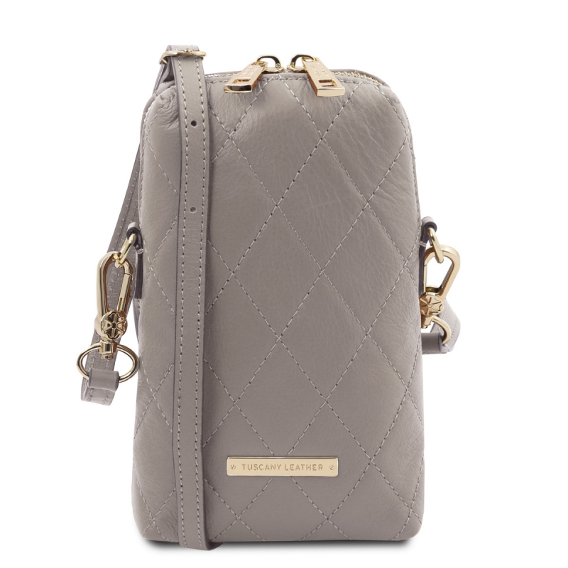 Tuscany Leather Mini-Tasche Steppdesign grau Tuscany Leather Mini-Tasche Steppdesign grau