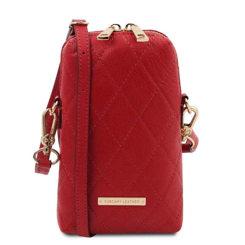 Tuscany Leather Mini-Tasche Steppdesign rot Tuscany Leather Mini-Tasche Steppdesign rot