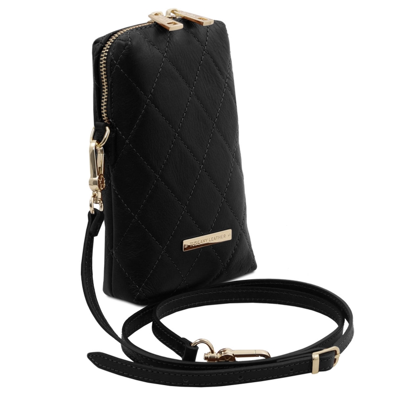 Tuscany Leather Mini-Tasche Steppdesign Seitenansicht