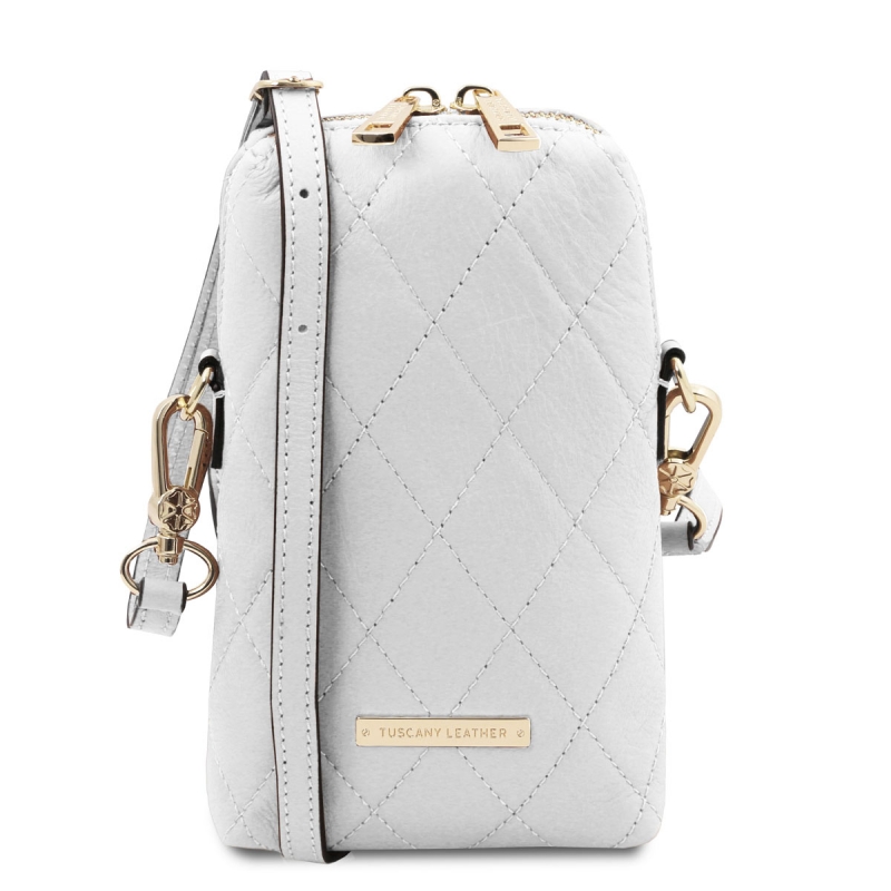 Tuscany Leather Mini-Tasche Steppdesign weiß Tuscany Leather Mini-Tasche Steppdesign weiß
