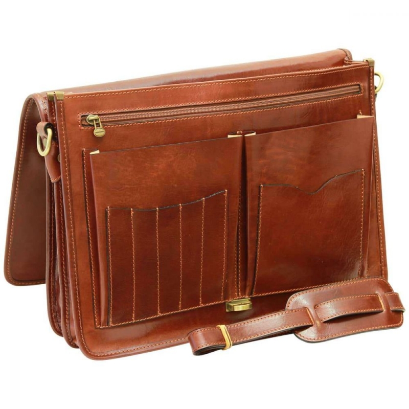 Old Angler Messenger-Aktentasche Leder font Old Angler Messenger-Aktentasche Leder font