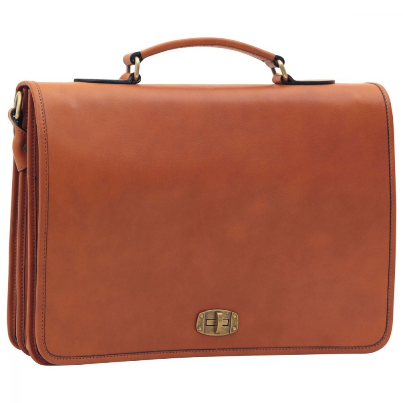 Old Angler Messenger-Aktentasche Leder colonial Old Angler Messenger-Aktentasche Leder colonial