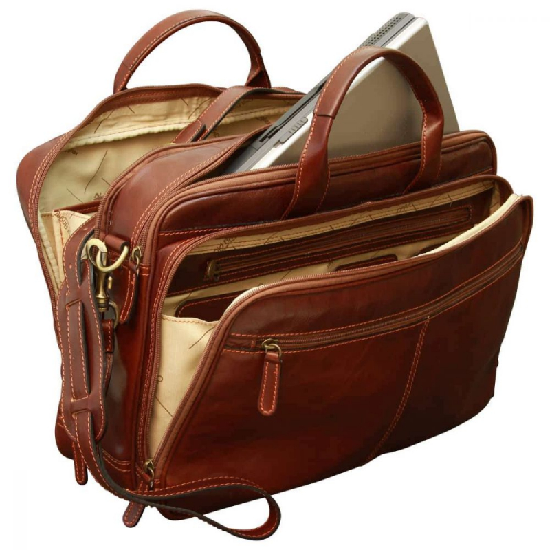 Old Angler Leder-Laptoptasche "Exclusiva" Detail Old Angler Leder-Laptoptasche "Exclusiva" Detail