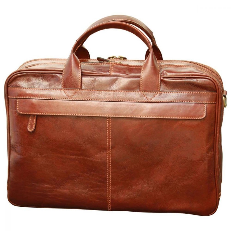 Old Angler Leder-Laptoptasche "Exclusiva" rückseite