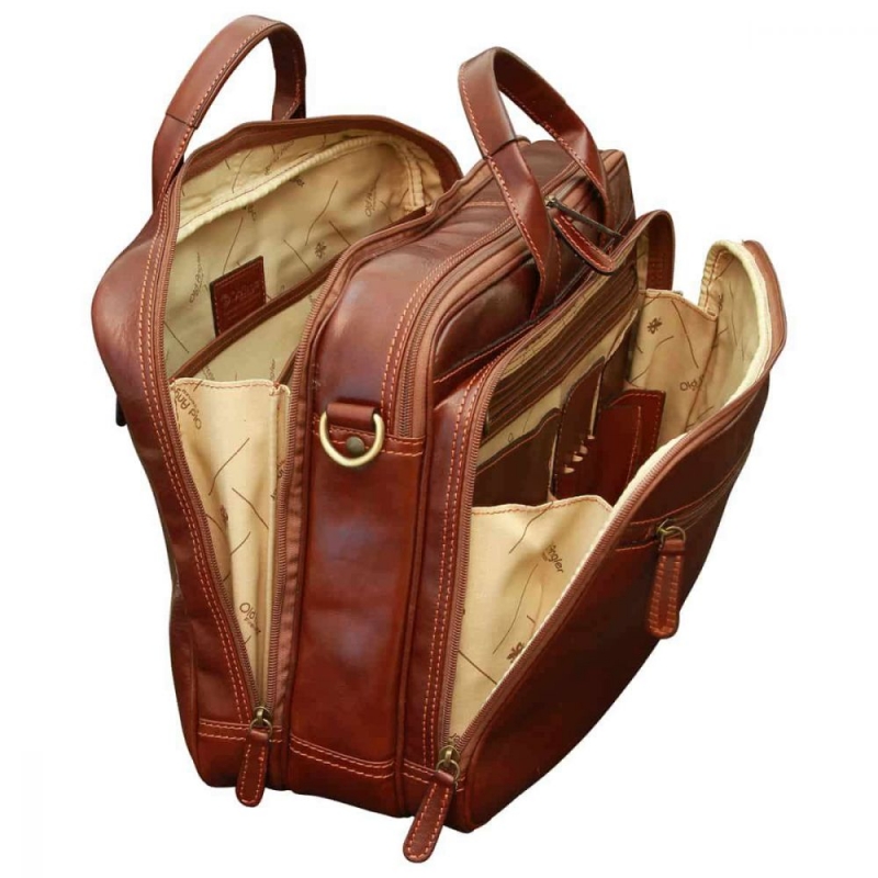 Old Angler Leder-Laptoptasche "Exclusiva" braun interieur Old Angler Leder-Laptoptasche "Exclusiva" braun interieur
