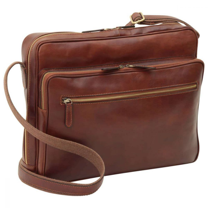 Old Angler Leder-Laptoptasche braun Old Angler Leder-Laptoptasche braun