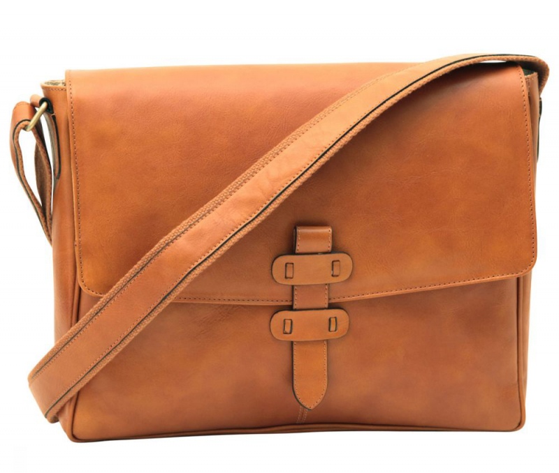 Old Angler Messenger-Bag mit Laptopfach colonial