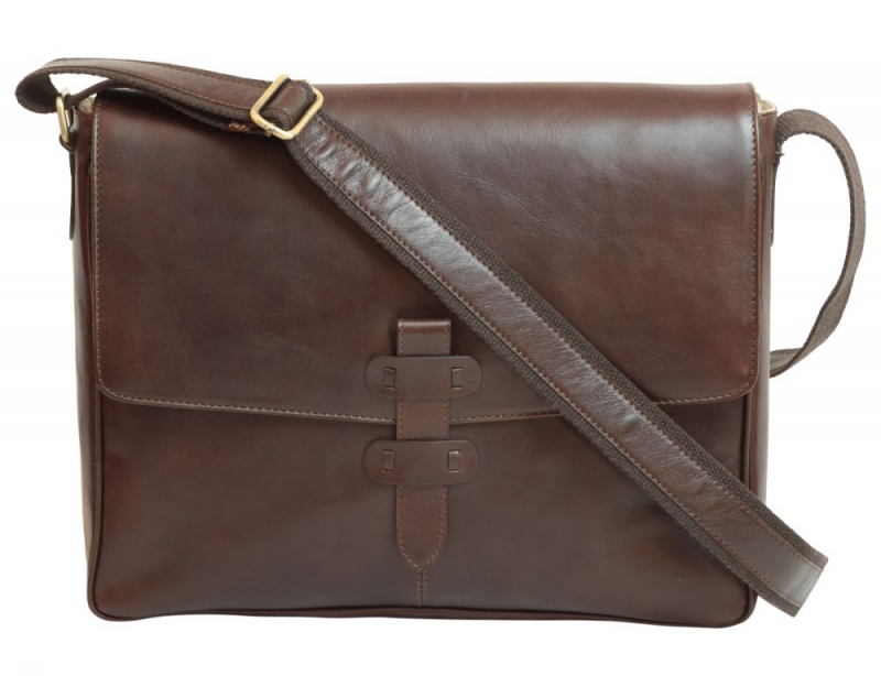 Old Angler Messenger-Bag mit Laptopfach dunkelbraun Old Angler Messenger-Bag mit Laptopfach dunkelbraun