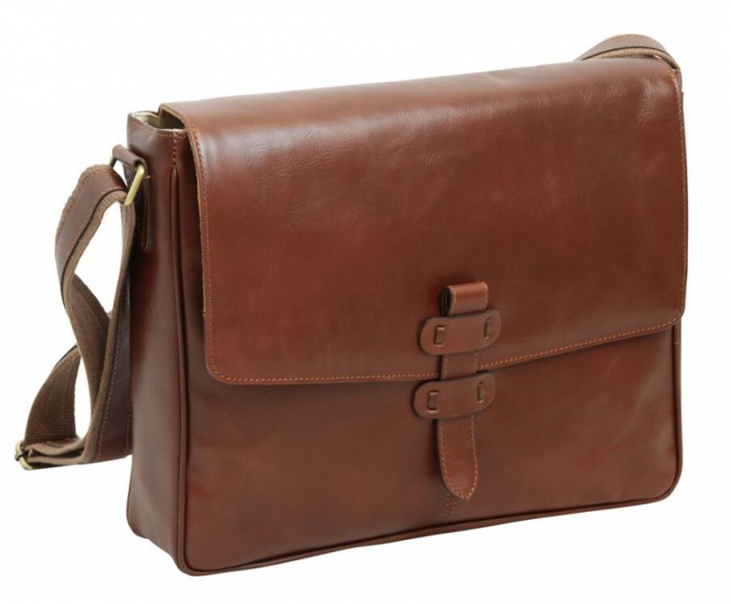 Old Angler Messenger-Bag mit Laptopfach braun Old Angler Messenger-Bag mit Laptopfach braun