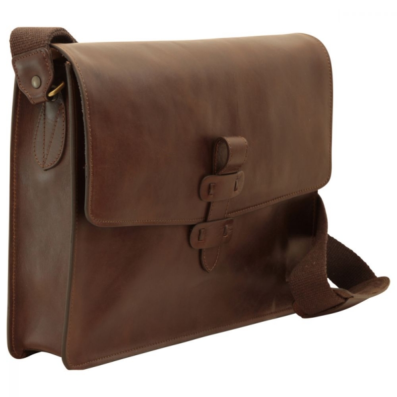 Old Angler Leder Umhängetasche 4115 Dunkelbraun Old Angler Leder Umhängetasche 4115 Dunkelbraun