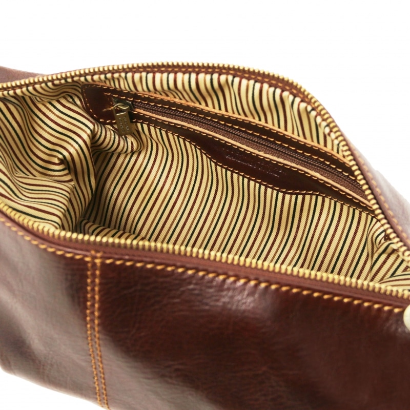 Leder Kulturtasche Roxy Futter Leder Kulturtasche Roxy Futter