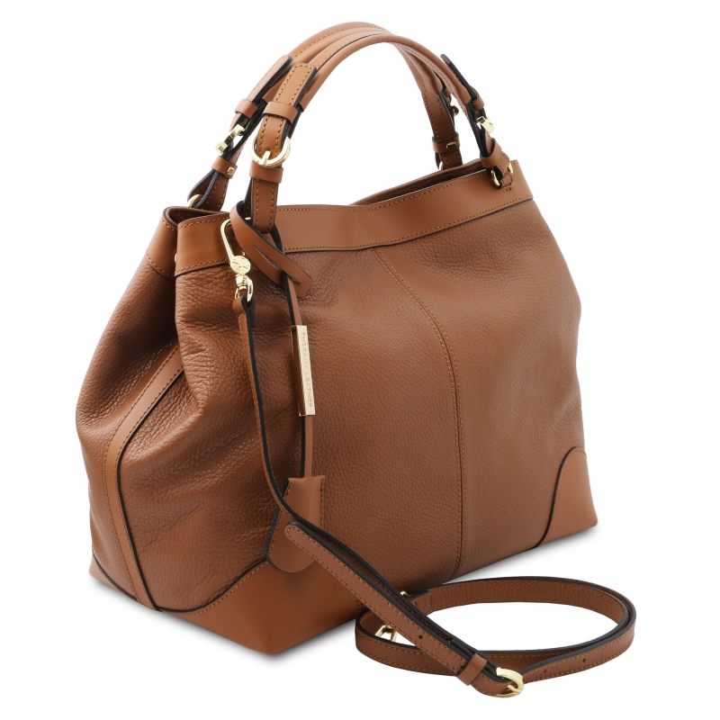 Shopper aus Leder Ambrosia Seitenansicht Shopper aus Leder Ambrosia Seitenansicht