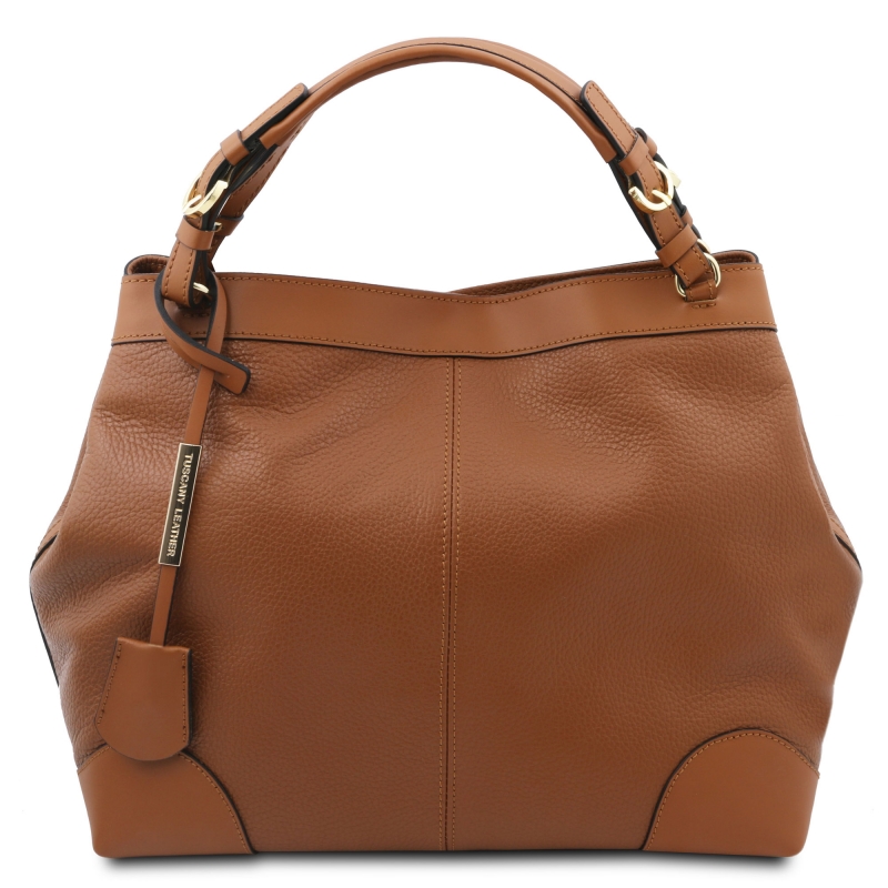 Shopper aus Leder Ambrosia cognac Shopper aus Leder Ambrosia cognac