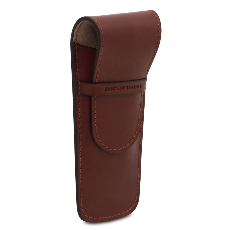 Tuscany Leather Stifte-Etui Leder BraunSeitenansicht Tuscany Leather Stifte-Etui Leder BraunSeitenansicht