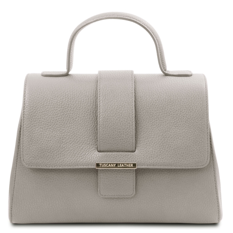 Tuscany Leather TL Bag Handtasche Leder Grau Tuscany Leather TL Bag Handtasche Leder Grau