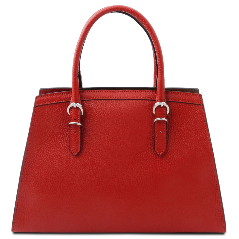 TL Bag Leder-Handtasche TL142147 Rot Rückseite