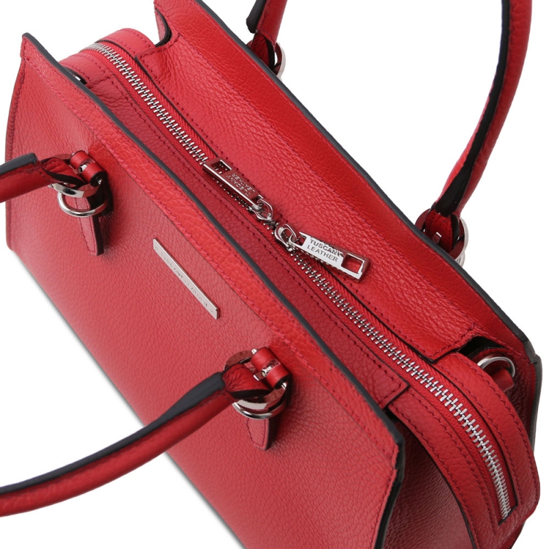 TL Bag Leder-Handtasche TL142147 Rot Verschluss