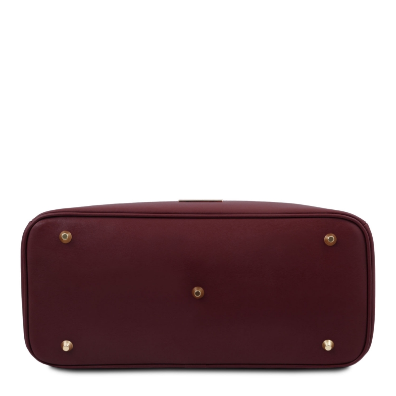 TL Bag Handtasche Leder Bordeaux Boden TL Bag Handtasche Leder Bordeaux Boden