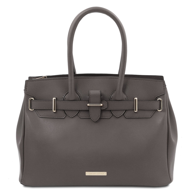 TL Bag Handtasche Leder Grau TL Bag Handtasche Leder Grau
