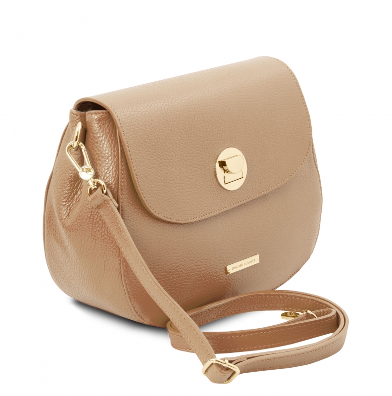 Schultertasche Fresia champagner Seitenansicht Schultertasche Fresia champagner Seitenansicht