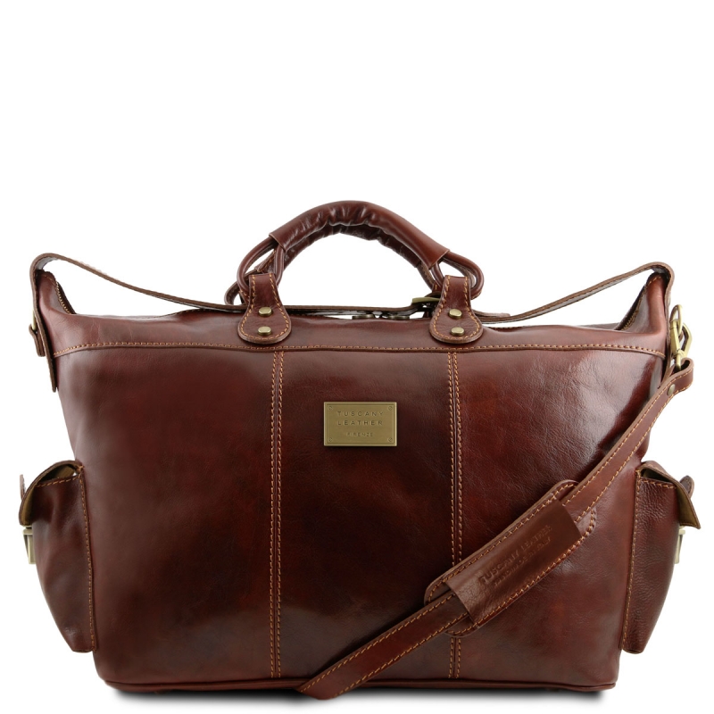 Leder Reisetasche Porto Braun Leder Reisetasche Porto Braun