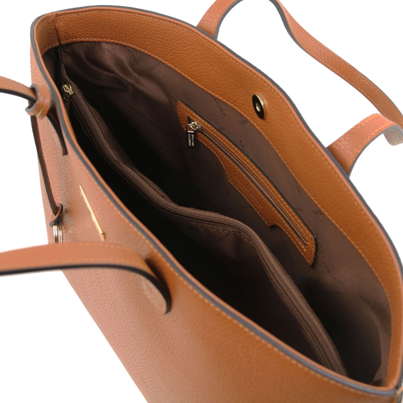 Tuscany Leather Leder-Shopper XL Cognac Interieur-1 Tuscany Leather Leder-Shopper XL Cognac Interieur-1