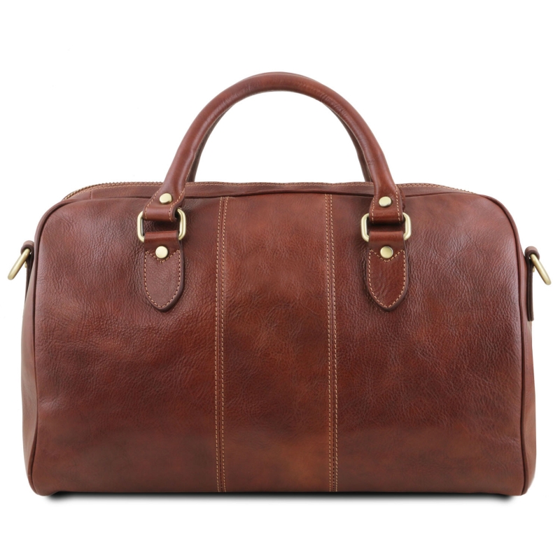 Leder Reisetasche Lisbona klein-Rückseite