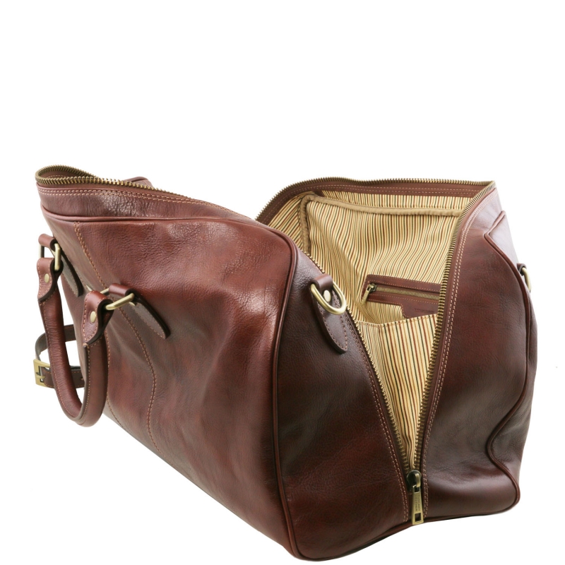 Leder Reisetasche Lisbona klein-interieur