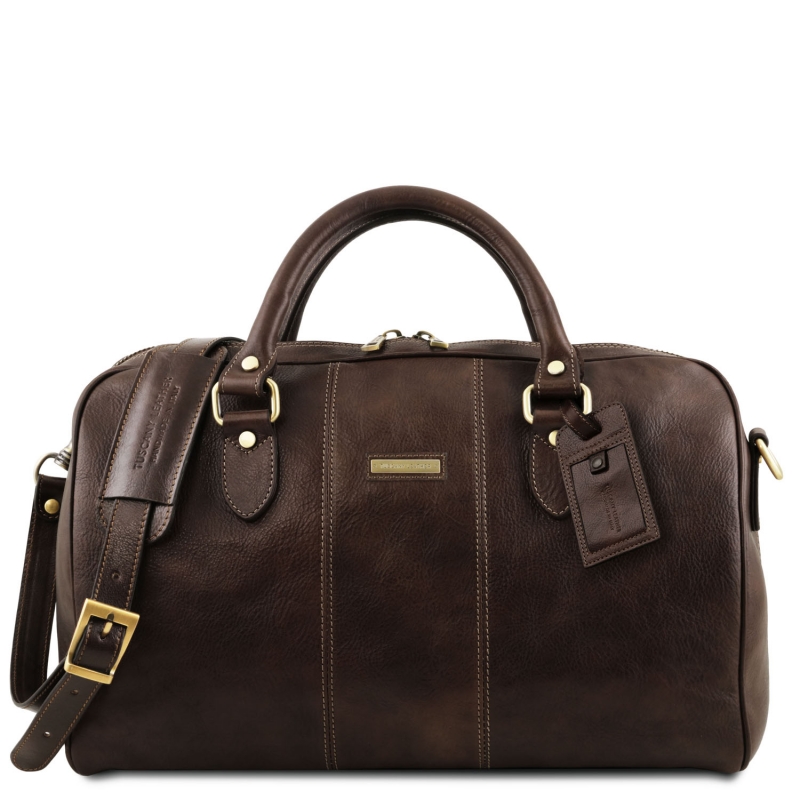 Leder Reisetasche Lisbona klein-Dunkelbraun Leder Reisetasche Lisbona klein-Dunkelbraun