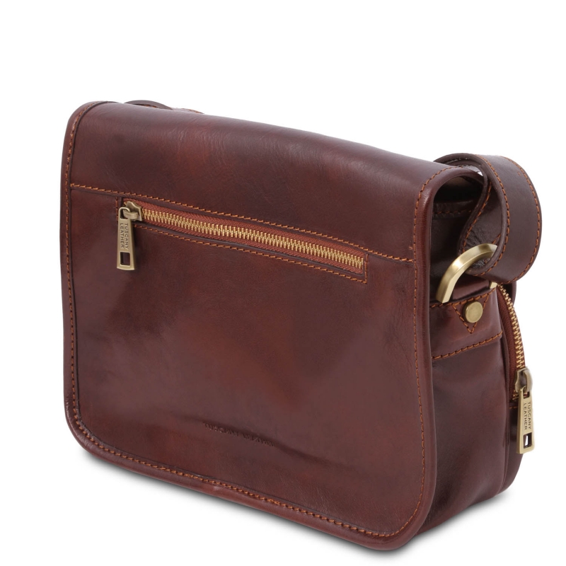 Tuscany Leather Schultertasche Leder braun Alessia Rückseite